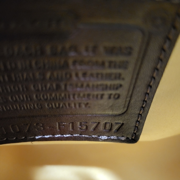 COACH 2010 Signature Tote Bag. Brown Signature C . BRIGHT YELLOW INTERIOR - Picture 3 of 11